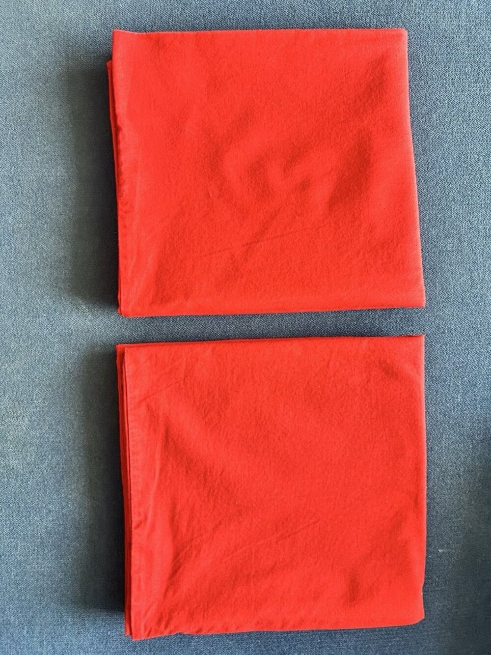 IKEA DVALA King Size Pillowcase Pair 100% Cotton Bright Red Bed Linens Bedding